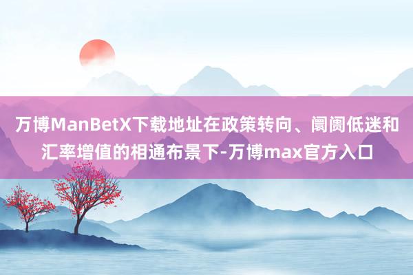 万博ManBetX下载地址在政策转向、阛阓低迷和汇率增值的相通布景下-万博max官方入口