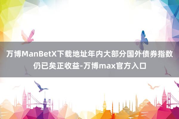 万博ManBetX下载地址年内大部分国外债券指数仍已矣正收益-万博max官方入口