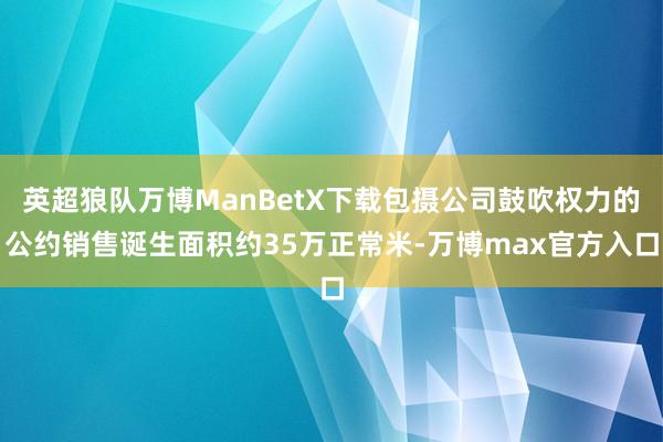 英超狼队万博ManBetX下载包摄公司鼓吹权力的公约销售诞生面积约35万正常米-万博max官方入口
